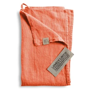 Gästetuch von Lovely Linen, peach, reines Leinen