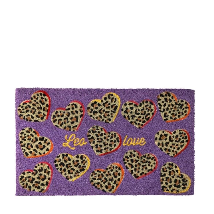 Kokos Fußmatte Leo Love lila