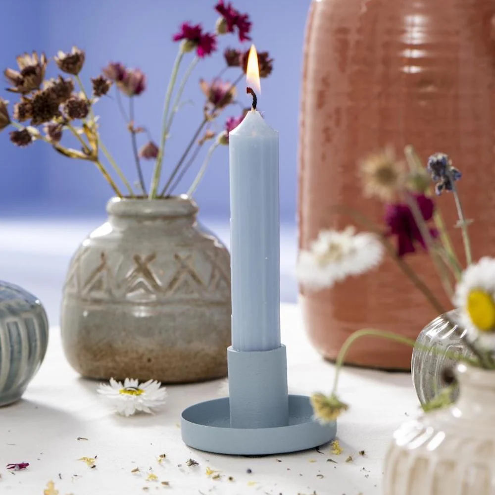 Ib Laursen Stabkerzen Rustikal Hellblau 6er-Set – Bild 3