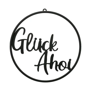 Dekohänger Glück Ahoi schwarz