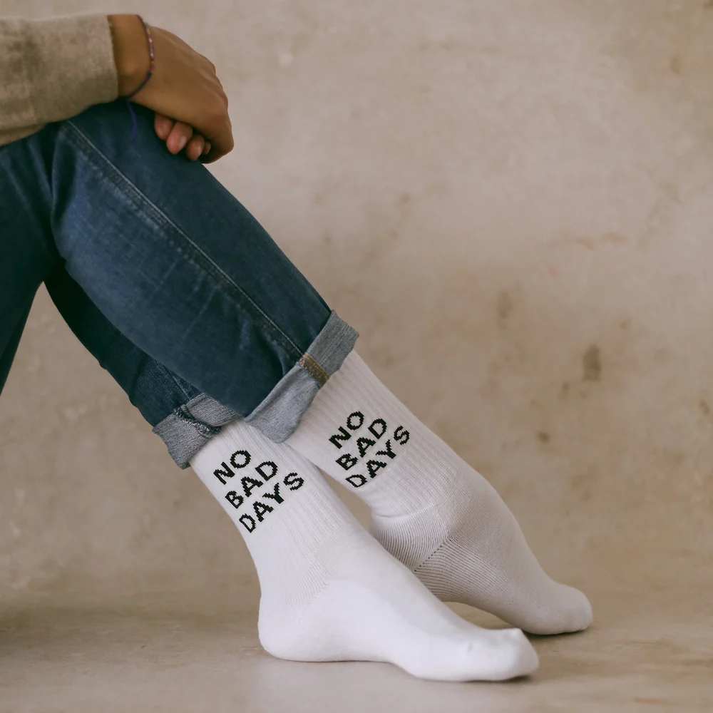 Eulenschnitt Socken No bad days Größe 35-38 – Bild 6