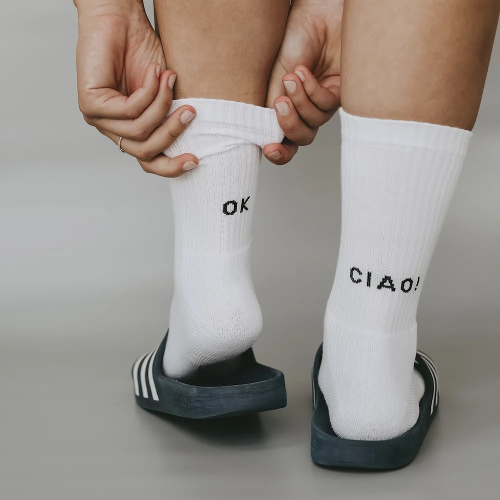 Eulenschnitt Socken Ok Ciao! Größe 43-46 – Bild 5