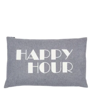 Nordic Kissenhülle Happy Hour Grau 40 x 60 cm