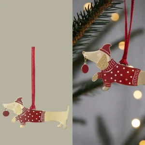 Dekoanhänger Weihnachtsdackel