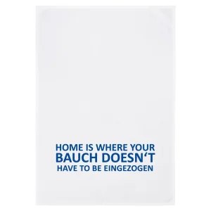 Geschirrtuch "Home is where your Bauch doesn´t have to be eingezogen" von 17;30