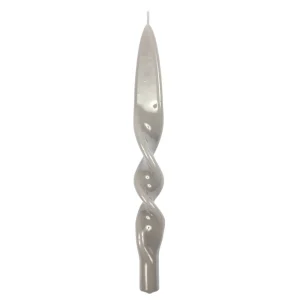 Twisted Candle von Graziani, "pearl grey / grau"