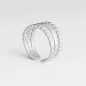 Ring Camu Triple, in silber und gold