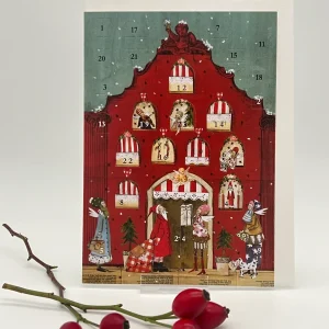 Adventskalender-Karte „Weihnachtshaus“ AK 00634
