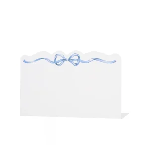 Papier Platzkarte Schleife Blau