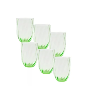 Anna von Lipa Swirl Tumbler Light Green, Set of 6