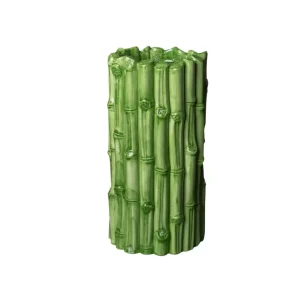 Keramik Vase Bambus Grün