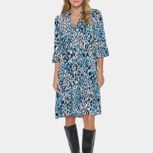 Kleid Eda SZ Blue Animal Print