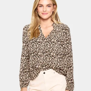 Blusenshirt Eda SZ Black Leopard