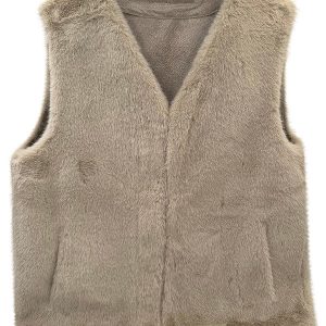 Webpelzweste Zoe beige