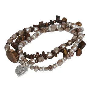 Armband Penelope braun/silber