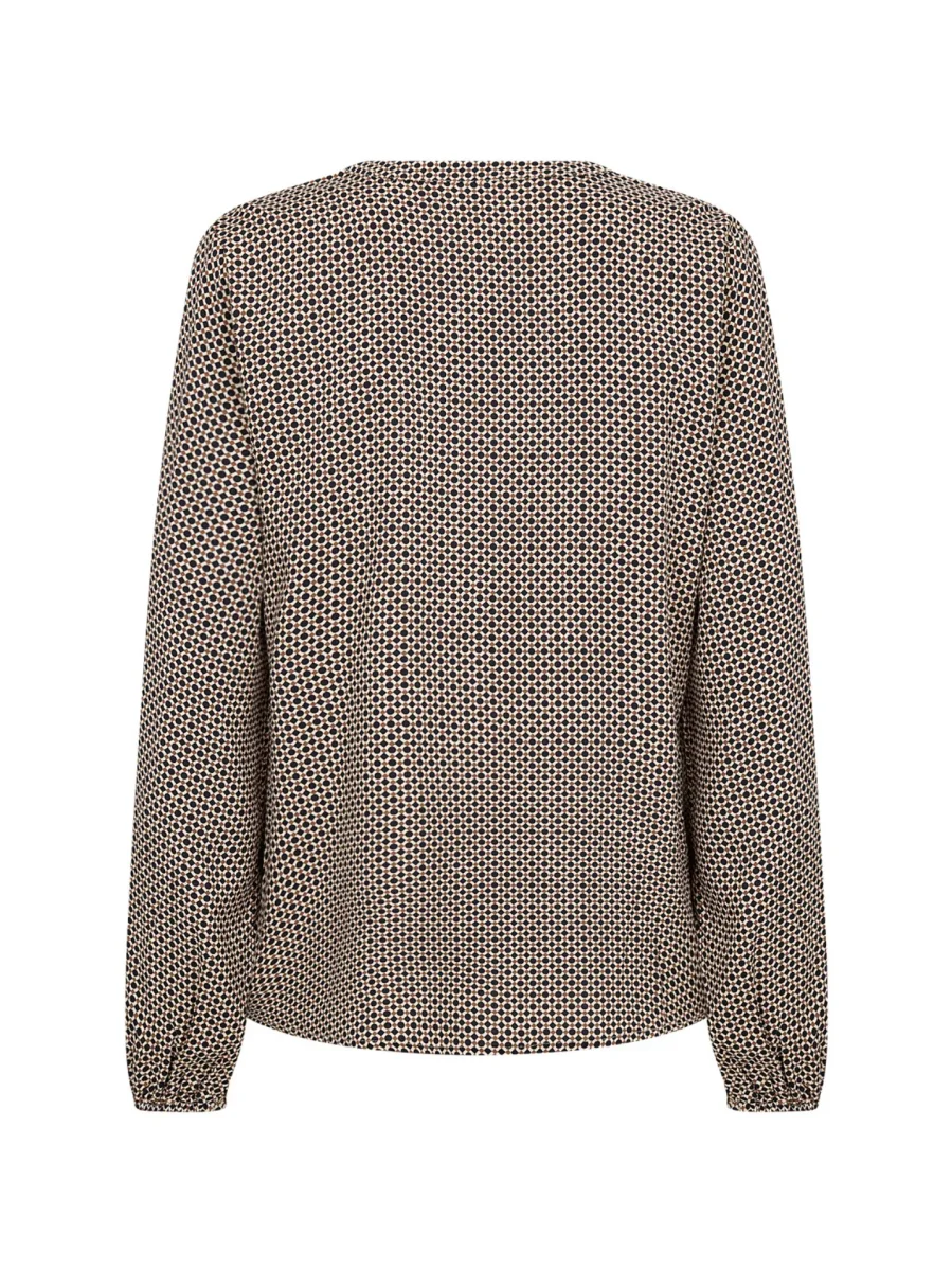 Blusenshirt SC-Anita 1 navy/brown – Bild 3