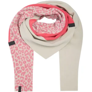 Fleece Schal TRIANGLE PATCH 4100 sunset/kit/pink leo
