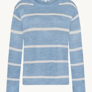 Pullover Pari hellblau/creme Streifen