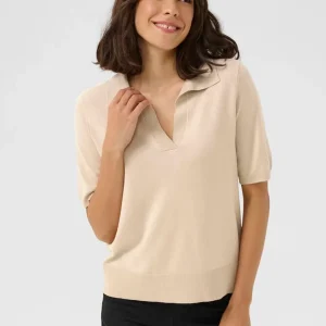 Pullover Lizza KA V-neck Polo feather gray