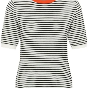 Pullover Lizza KA narrow striped chalk/black orange