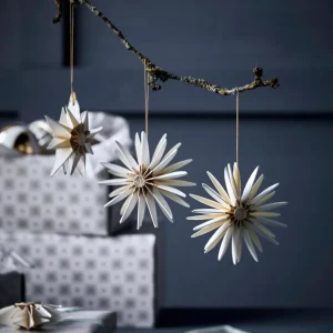 Weihnachtsanhänger HDStari 6er Set cremeweiß 8cm