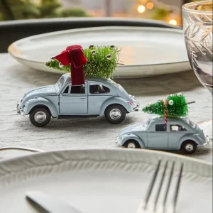 Dekoauto Xmas car hellblau 12,5cm
