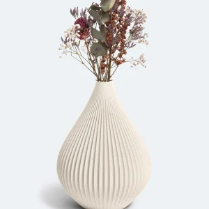 Vase Raindrop L creme