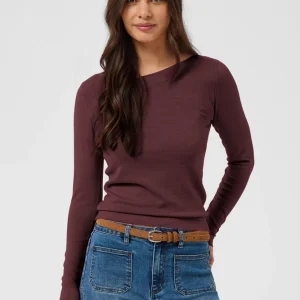 Pullover KAlizza boatneck LS fudge