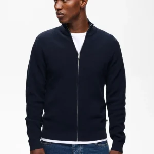 Herren Strickjacke MAlagoon dark navy melange