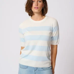 Pullover Lizza KA chalk/light blue bold stripe