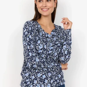 Blusenshirt SC-Felicity 493 hellblau gemustert