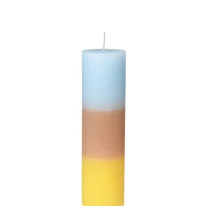 Blockkerze Rainbow pineapple/cloud H25cm