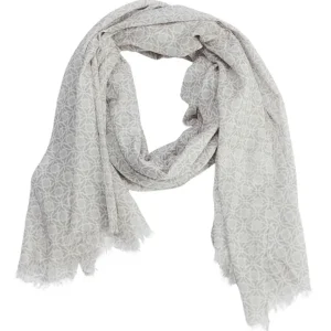 Modeschal Signe beige/weiß