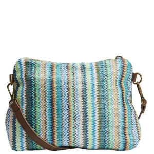 Schultertasche Selma türkis mix
