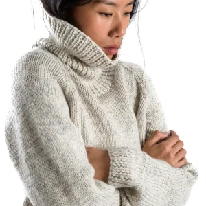 Oversized Pullover Yrsa creme meliert