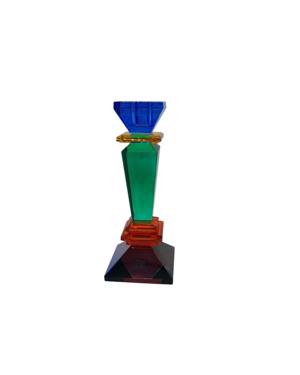 Kristall-Kerzenhalter Blau/Grün – Bild 2