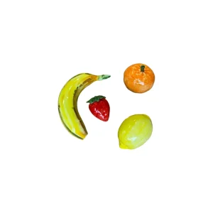 Handbemalte Keramik Früchte, 4er Set