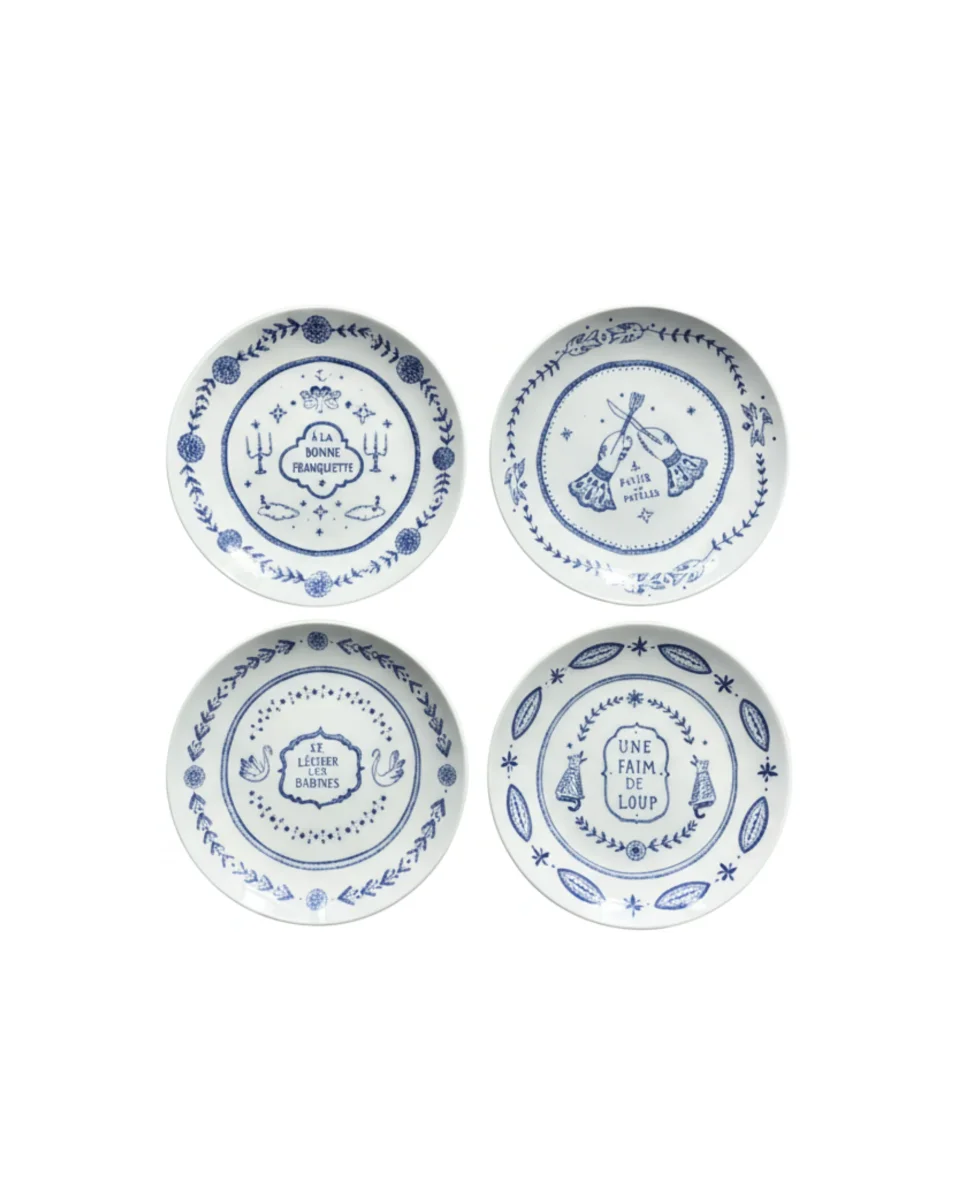 Dessertteller Paris Blau, 4er Set