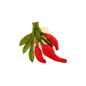 Handgewebter Serviettenring Chili, 2er Set