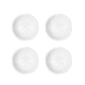 Keramik Schale Radicchio Weiß, 4er Set