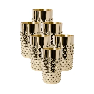 Anna von Lipa Hobnail Tumbler Gold, 6er Set