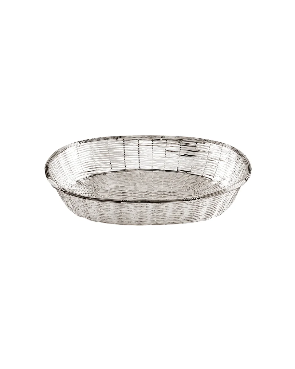 Brotkorb Oval Versilbert Medium