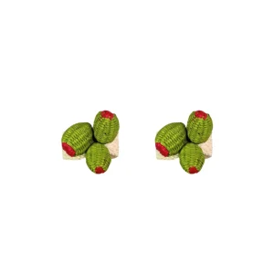 Serviettenring Oliven handgeflochten, 2er Set