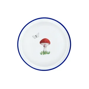 Dessertteller Pilz mit Schmetterling