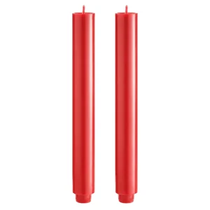 Stabkerzen Zinnober Rot, 2er Set ⌀3cm