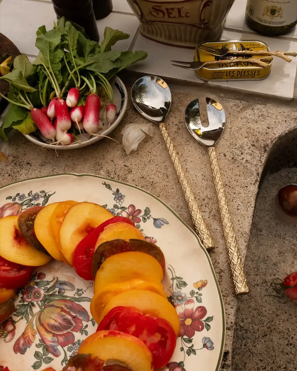 Salatbesteck Gold – Bild 3